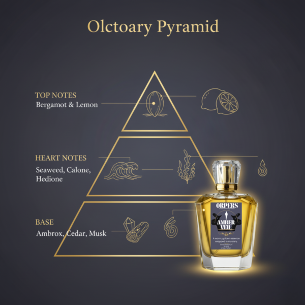 Amber Veil | Extrait de Parfum – Bright Citrus, Marine Freshness & Amber Warmth | Orpers - Image 2
