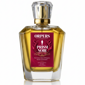 ORPERS PRISM NOIR luxury unisex Extrait de Parfum perfume bottle with premium rose fragrance, sandalwood, amber, white musk and bergamot, 100 ml.